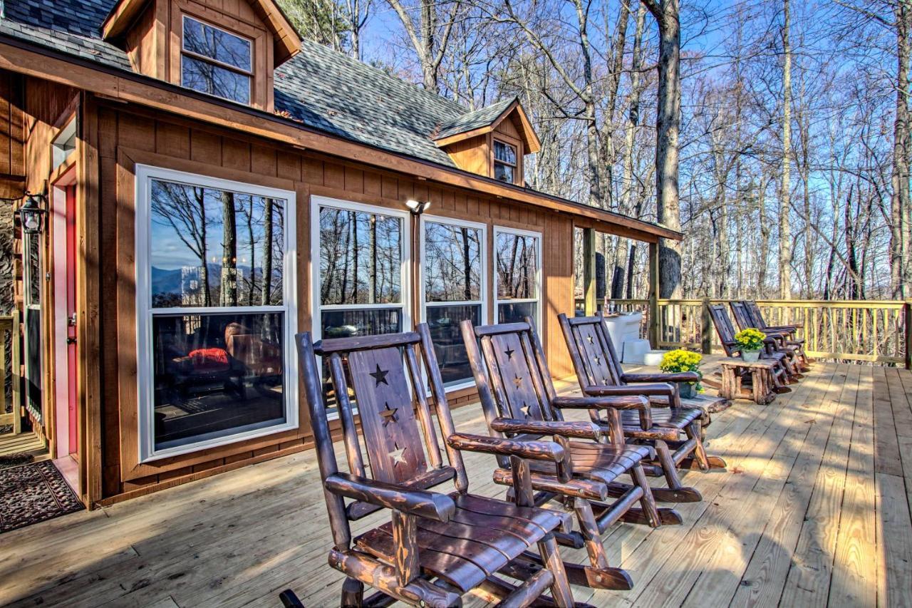 Panoramic-View Gatlinburg Cabin With Private Hot Tub ภายนอก รูปภาพ
