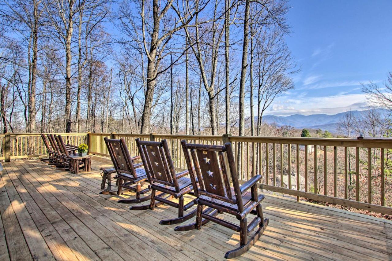 Panoramic-View Gatlinburg Cabin With Private Hot Tub ภายนอก รูปภาพ