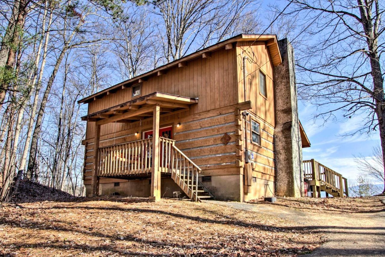 Panoramic-View Gatlinburg Cabin With Private Hot Tub ภายนอก รูปภาพ